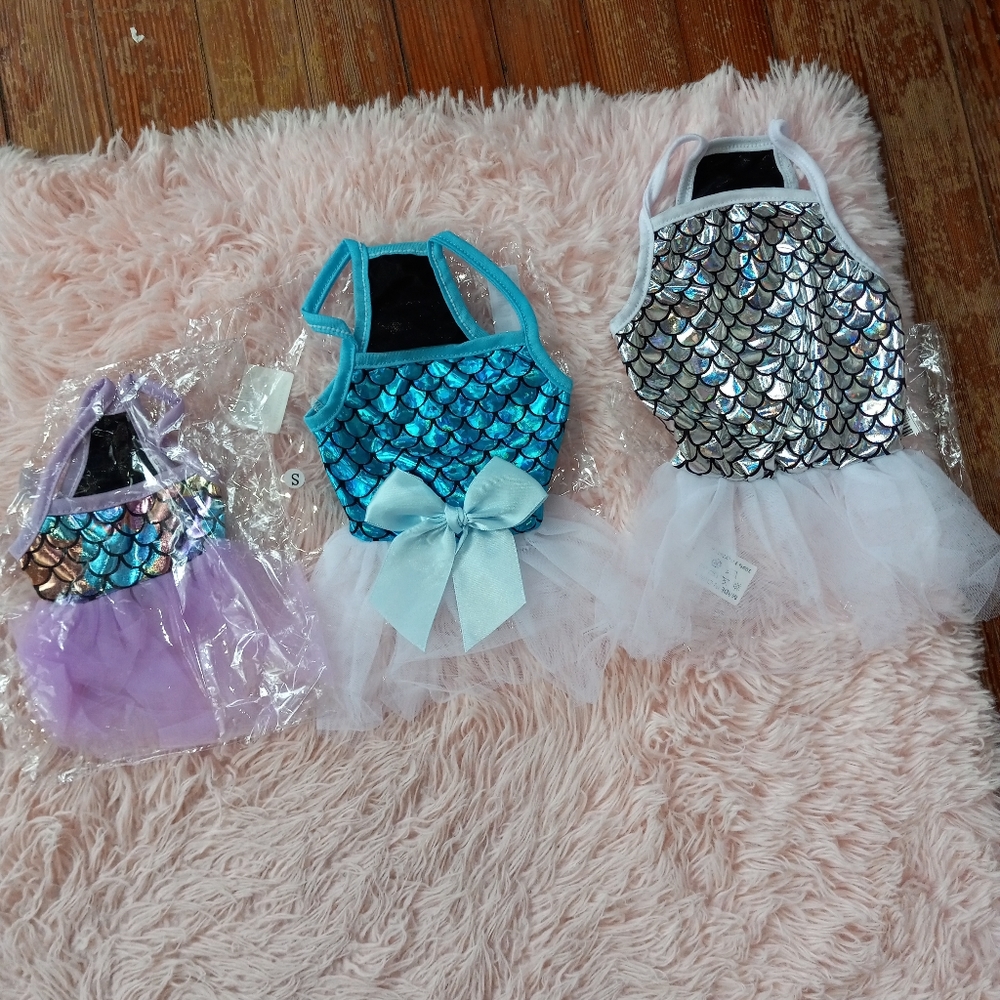 Puppy mermaid tutu dress! So cute! Nwot, 3 sizes, 3 colors!